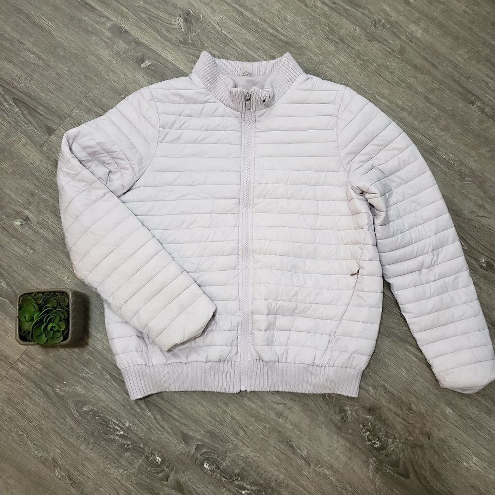 Hyba Lavender Spring Puffer Coat Bomber Jacket Sz XXL Purple